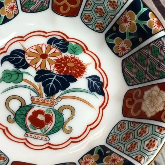 Vintage oriental design imari bowl cottagecore entertaining - Picture 7 of 8